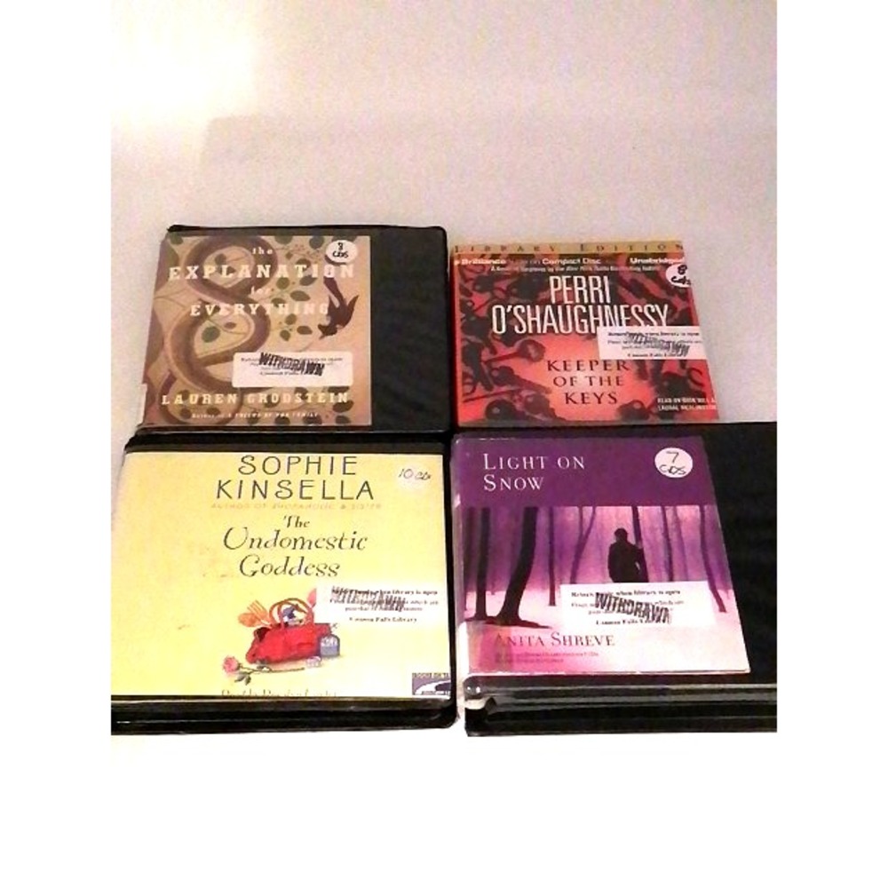 Audio Books CD Lot of 4 Fiction Novels Mystery Various‎ Authors Unabridged